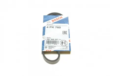 Ремень п-клиновой 4pk760 (пр-во) bosch 1 987 948 337