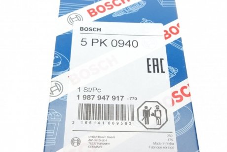 Ремінь п-клиновой 5pk940 (пр-во) bosch 1987947917