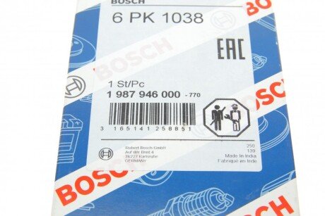 Ремень п-клиновой 6pk1038 bosch 1987946000