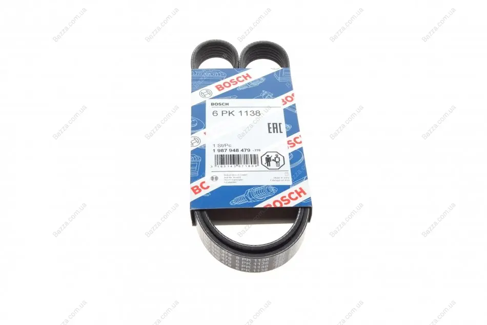 Ремень п-клиновой 6pk1138 (пр-во) bosch 1987948479