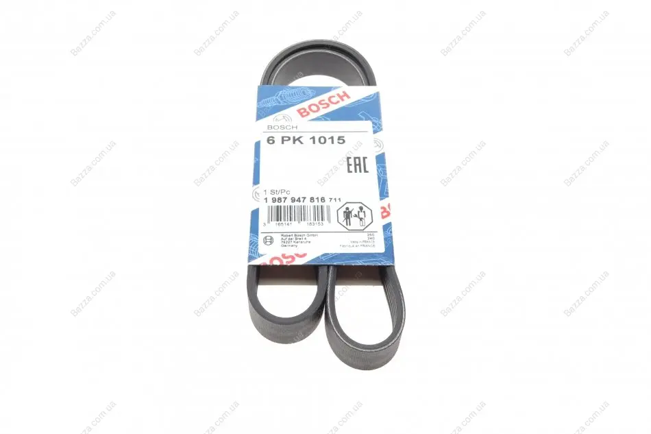 Ремень поликлин. 6PK1015 (пр-во) Bosch 1987947816 (фото 1)