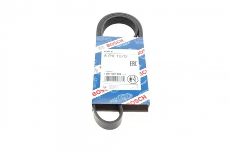 Ремень поликлиновой 6PK1670 bosch 1 987 947 568