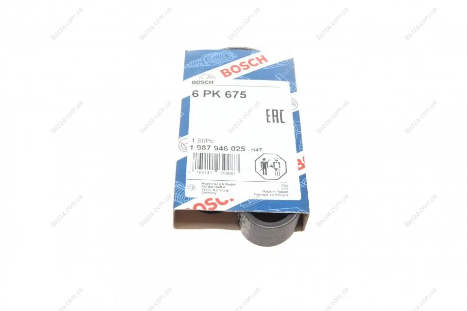 Ремень поликлиновой 6PK675 NISSAN Micra 1,0/1,3/1,4 92-02 bosch 1987946025