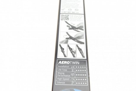 Щетка склоочистителя Aerotwin 650/550 с форсункой MB Vito (пр-во) bosch 3 397 007 567