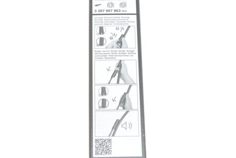 Щетка стеклоочистит. 650/450 AEROTWIN A863S bosch 3397007863