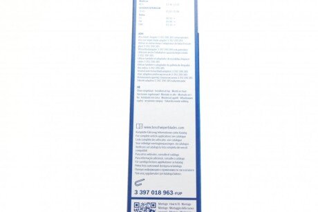 Дворники (щетки стеклоочистителя) 650 мм bosch 3397018963