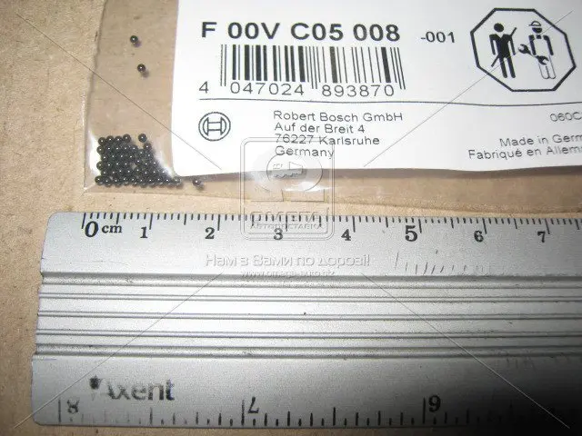 Шарик клапана форсунки (пр-во) Bosch F00VC05008 (фото 1)