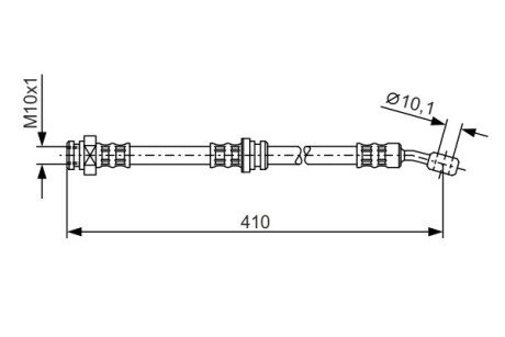 Шланг гальмівний передній bosch 1987476961
