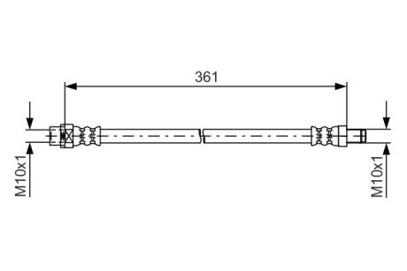 Шланг гальмівний задній bosch 1987481600 на MINI MINI