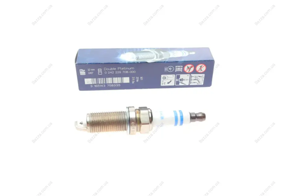 Свеча зажигания FR8SPP332 DOUBLE PLATINUM (HYUNDAI,CITROEN) (пр-во BOSCH) Bosch 0242229708 (фото 1)
