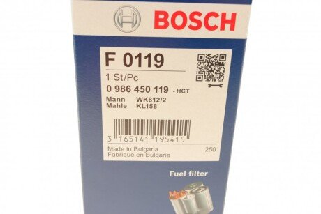 Топливный фильтр bosch 0986450119