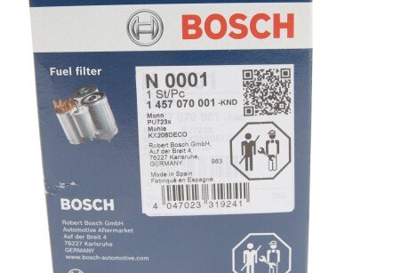 Топливный фильтр bosch 1457070001