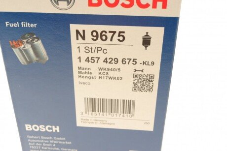 Топливный фильтр bosch 1457429675