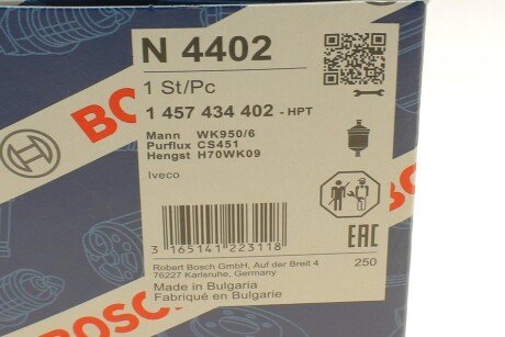 Топливный фильтр bosch 1457434402