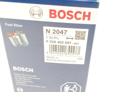 Топливный фильтр bosch F026402047