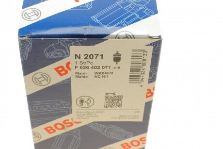 Топливный фильтр bosch F026402071