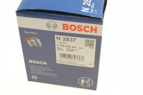 Топливный фильтр bosch F 026 402 837