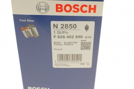 Топливный фильтр bosch F026402850