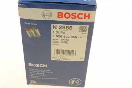 Паливний (топливный) фільтр bosch F026402856