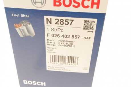 Паливний (топливный) фільтр bosch F026402857