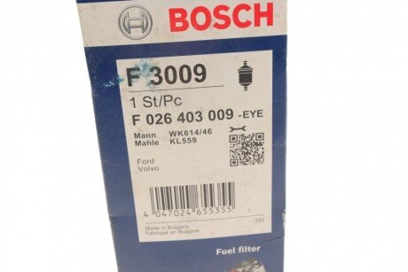 Топливный фильтр bosch F026403009