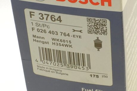 Паливний (топливный) фільтр bosch F026403764