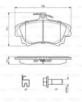 Тормозные колодки bosch 0986424541