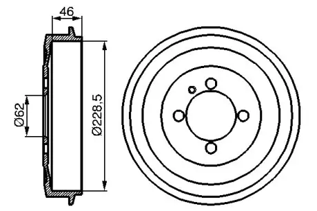 Тормозной барабан bosch 0986477039