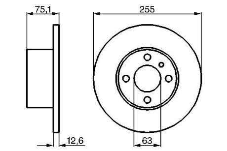 Гальмівний диск bosch 0 986 478 032 на Бмв 3 Series