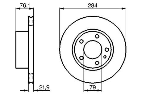 Тормозной диск bosch 0986478043 Бмв E28