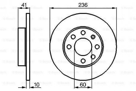 Передній гальмівний (тормозний) диск bosch 0986478080