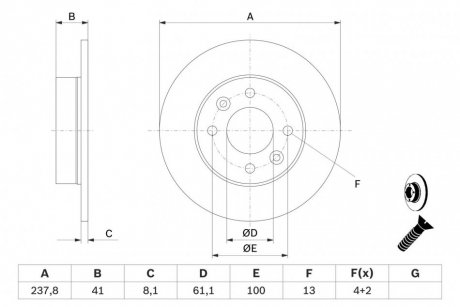 Тормозной диск bosch 0 986 478 273