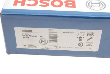 Гальмівний диск bosch 0986478308