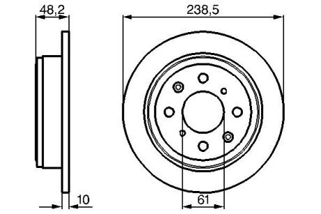 Тормозной диск bosch 0 986 478 350 на Хонда Цивик 6