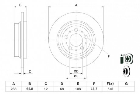 Тормозной диск bosch 0 986 478 495