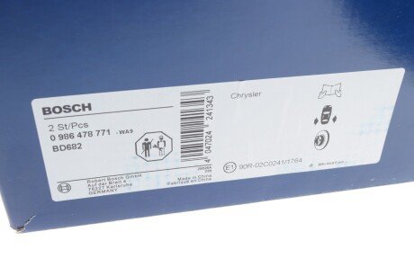Тормозной диск bosch 0986478771