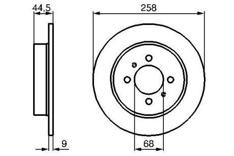 Тормозной диск bosch 0986478836 на Ниссан Sunny n14 (н14)