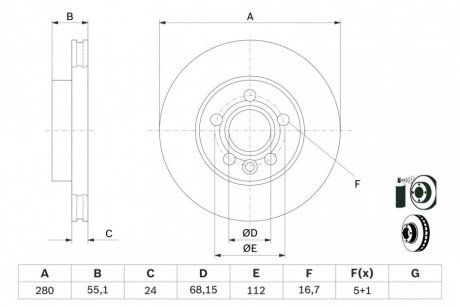 Тормозной диск bosch 0 986 478 846