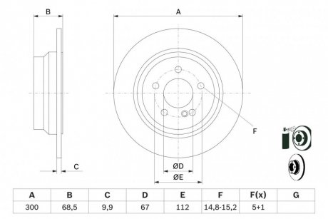 Задний тормозной диск bosch 0 986 479 041