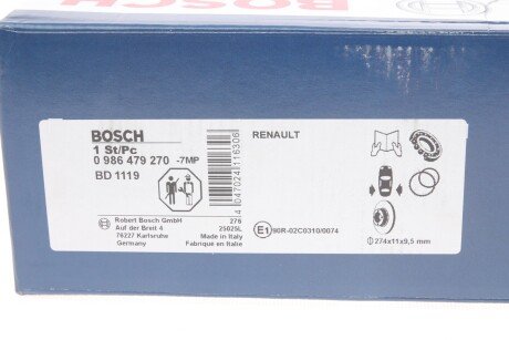 Тормозной диск bosch 0986479270
