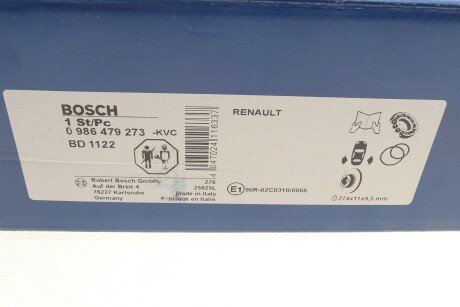 Тормозной диск bosch 0986479273