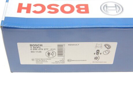 Гальмівний диск bosch 0986479277
