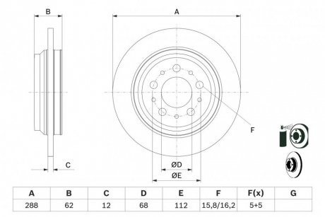 Задний тормозной диск bosch 0986479309