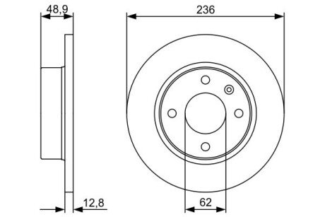 Тормозной диск bosch 0986479491 на Шкода Фаворит