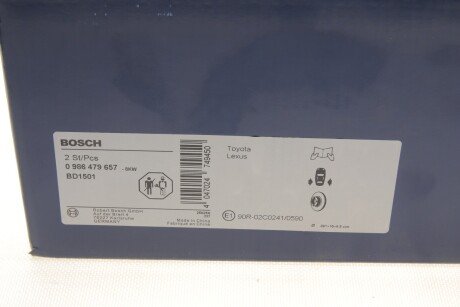Тормозной диск bosch 0986479657