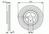 Вентилируемый тормозной диск bosch 0986479A26