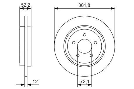 Гальмівний диск Bosch 0986479A53