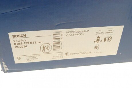 Тормозной диск bosch 0986479B33