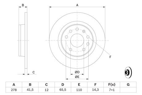 Тормозной диск bosch 0986479B74
