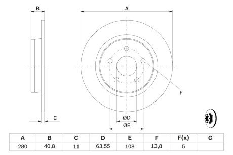 Тормозной диск bosch 0 986 479 B81